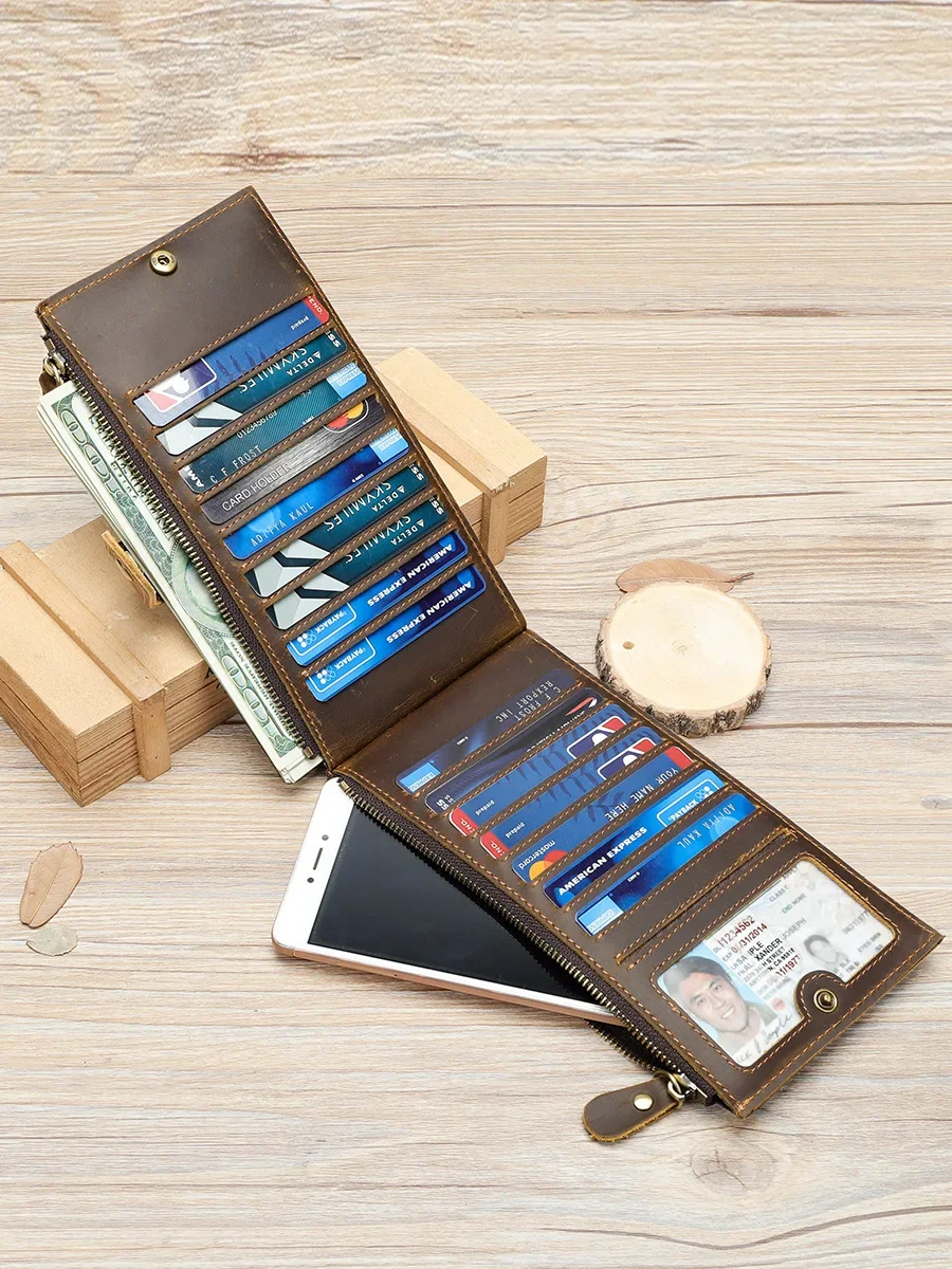 Men's Card Holder Vintage Clutch Bag Genuine Leather Multi-card Card Holder Large Capacity Fashion Long Zipper Wallet
Men's Card Holder Vintage Clutch Bag Genuine Leather Multi-card Card Holder Large Capacity Fashion Long Zipper Wallet