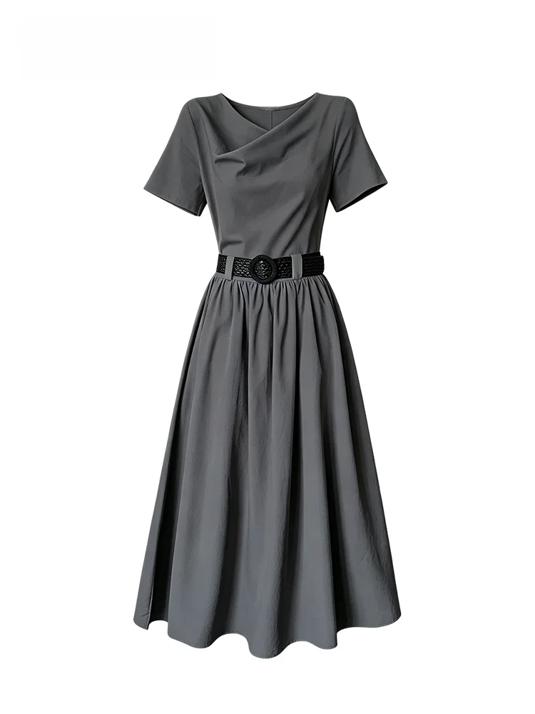 CaraCLUB plus Size Hepburn Style Short Sleeve Dress Women's Summer Fashion Slimming Midi Skirt French Style A-Line Dress
CaraCLUB plus Size Hepburn Style Short Sleeve Dress Women's Summer Fashion Slimming Midi Skirt French Style A-Line Dress