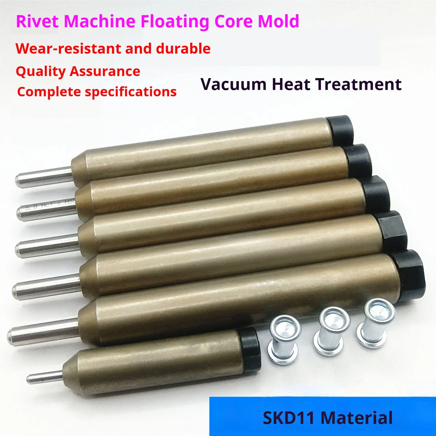 Rivet Machine Accessories, Semi-Hollow Rivet Floating Core Die, Flanging Rolling Punch Needle, Wearproof Lower Die
Rivet Machine Accessories, Semi-Hollow Rivet Floating Core Die, Flanging Rolling Punch Needle, Wearproof Lower Die