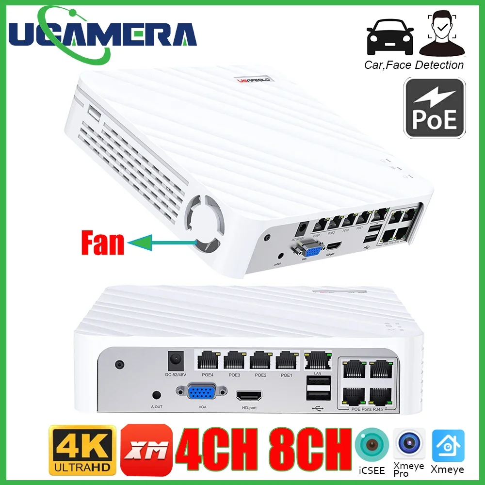 4K 8CH POE NVR 8MP POE Network Video Recorder Supports up to 8 x 8MP/4K IP Cameras 8-Channel Power Over Ethernet Face Human Car
4K 8CH POE NVR 8MP POE Network Video Recorder Supports up to 8 x 8MP/4K IP Cameras 8-Channel Power Over Ethernet Face Human Car