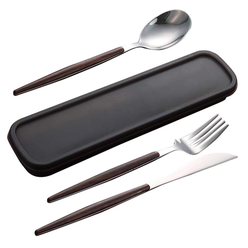 4Pcs Stainless Steel Cutlery Set Walnut Handle Mirror Polished Flatware Fork Spoon Portable for Outdoor
4Pcs Stainless Steel Cutlery Set Walnut Handle Mirror Polished Flatware Fork Spoon Portable for Outdoor