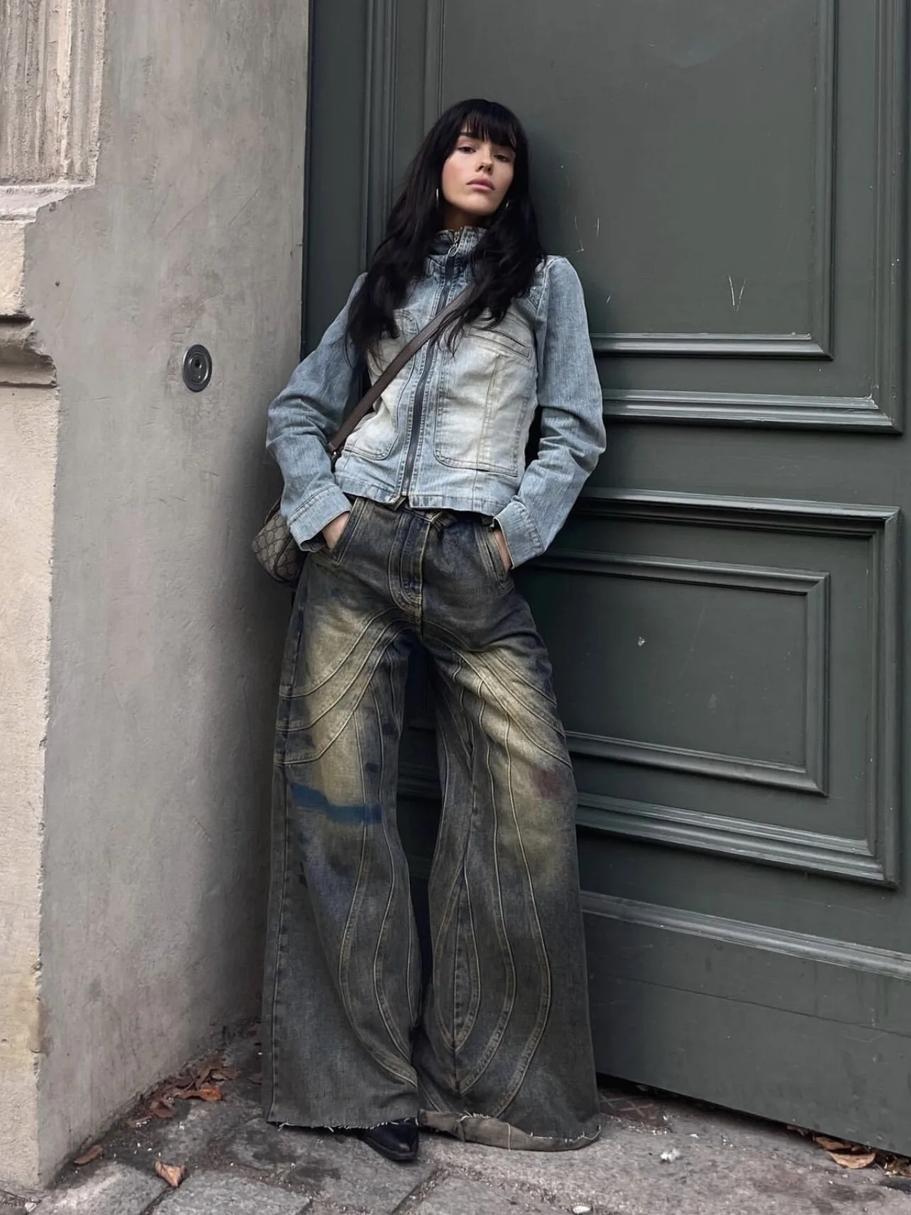No/faith heavy craft washed old faded jeans micro-horn loose straight wave jeans
No/faith heavy craft washed old faded jeans micro-horn loose straight wave jeans