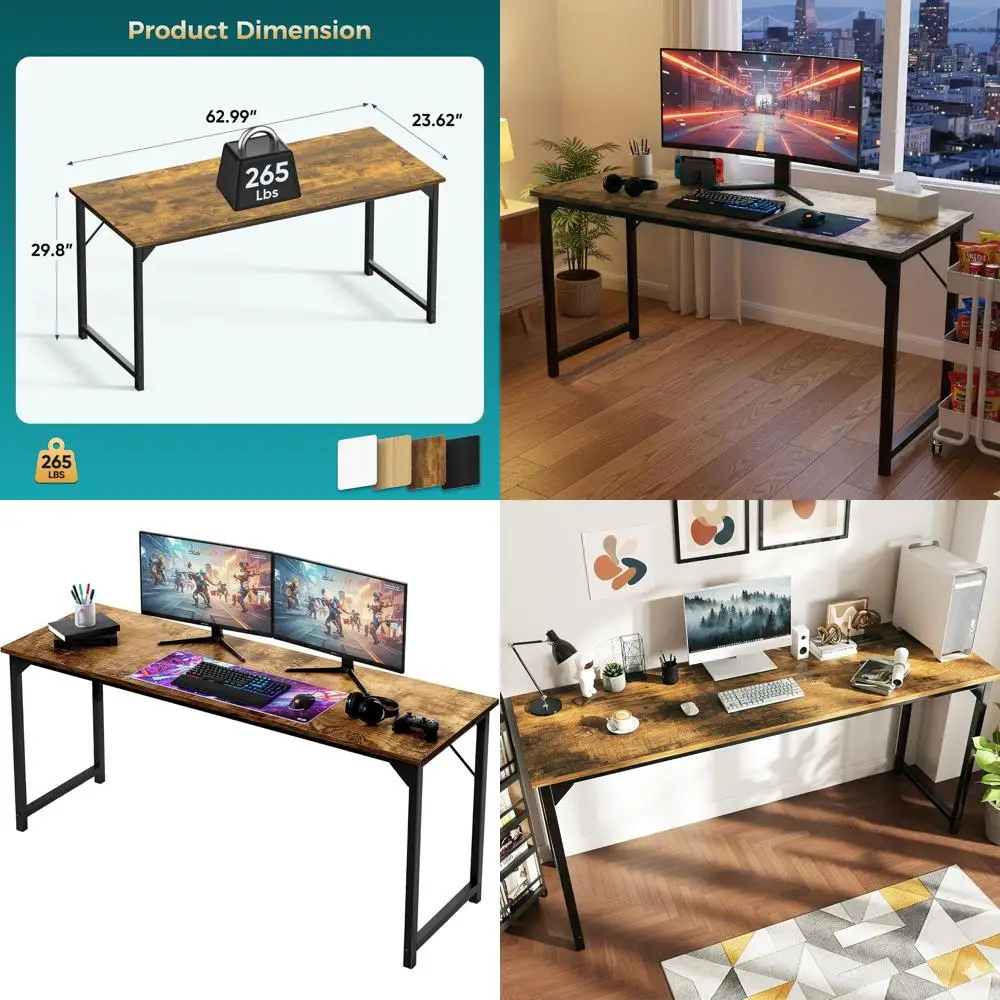 Rustic Brown 63 Compact Computer Desk with Storage and Peg Hook for Home Office, Study, and Gaming
Rustic Brown 63 Compact Computer Desk with Storage and Peg Hook for Home Office, Study, and Gaming