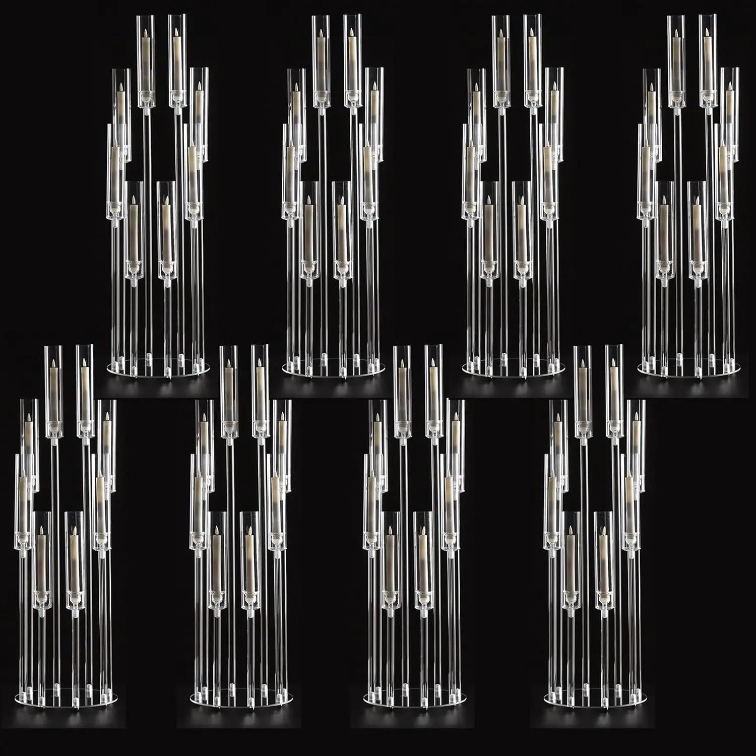 8 шт. акриловые канделябры, свадебные центральные элементы 38,5, высокий прозрачный напольный подсвечник с конической стойкой для юбилейной вечеринки
8 шт. акриловые канделябры, свадебные центральные элементы 38,5, высокий прозрачный напольный подсвечник с конической стойкой для юбилейной вечеринки