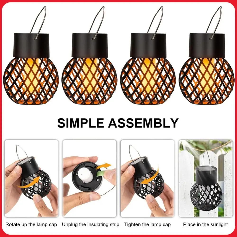 4 PCS Solar Lanterns Outdoor with Flickering Flame LED Solar Light with Hook Solar Lantern for Garden Patio Yard Decoration
4 PCS Solar Lanterns Outdoor with Flickering Flame LED Solar Light with Hook Solar Lantern for Garden Patio Yard Decoration