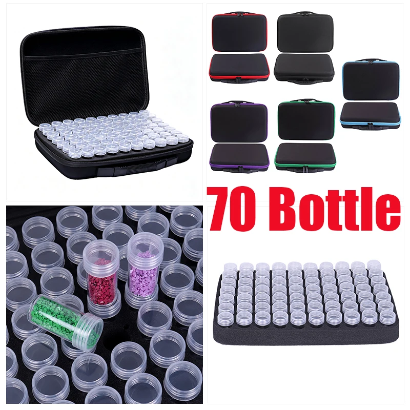 70 Slots Diamond Art Storage Container with Accessories and Tools, Portable Bead Storage Boxes for Diamond Painting
70 Slots Diamond Art Storage Container with Accessories and Tools, Portable Bead Storage Boxes for Diamond Painting