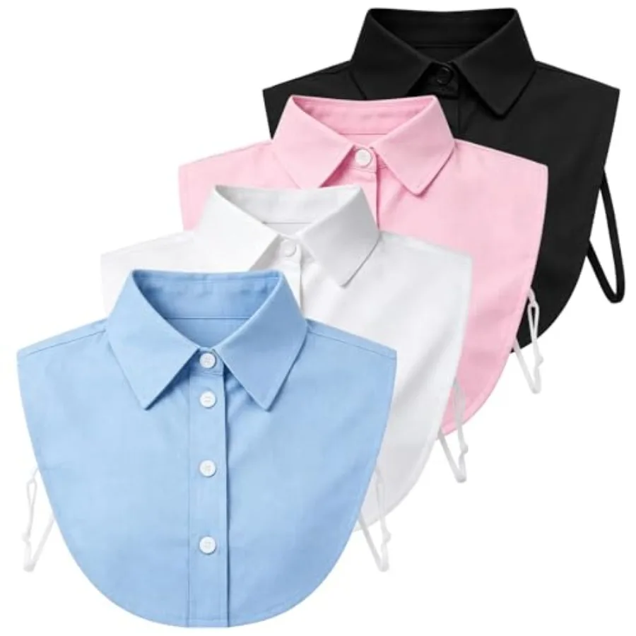 4 Pcs Fake Collar Detachable Dickey Collar Faux False Half Shirt Blouse Collars Tops for Women Girls Daily Outfits Graduation H
4 Pcs Fake Collar Detachable Dickey Collar Faux False Half Shirt Blouse Collars Tops for Women Girls Daily Outfits Graduation H