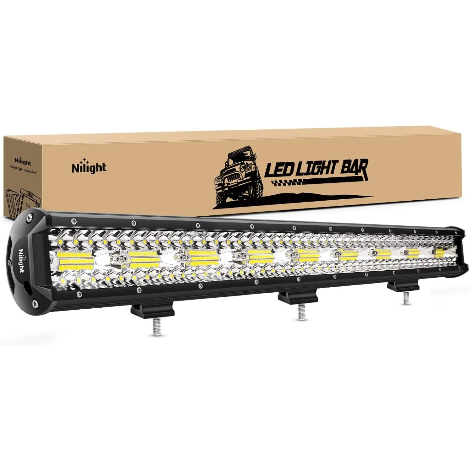 Nilight LED Light Bar 26Inch 540W 50000LM Flood Spot Combo Triple Row Driving Lamp Roof Bumper Off Road LED Work Lights Pods for
Nilight LED Light Bar 26Inch 540W 50000LM Flood Spot Combo Triple Row Driving Lamp Roof Bumper Off Road LED Work Lights Pods for