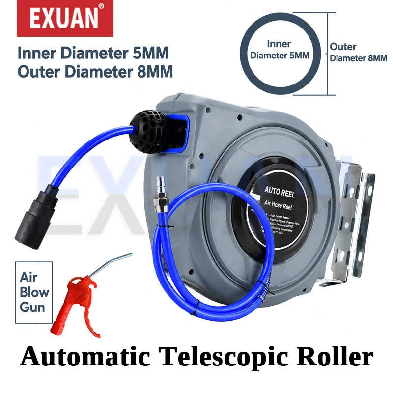 10M Automatic Retractable Air Hose Reel Wall Mounted Air Compressor Hose Reel With Quick Connect Auto Rewind System For Workshop
10M Automatic Retractable Air Hose Reel Wall Mounted Air Compressor Hose Reel With Quick Connect Auto Rewind System For Workshop