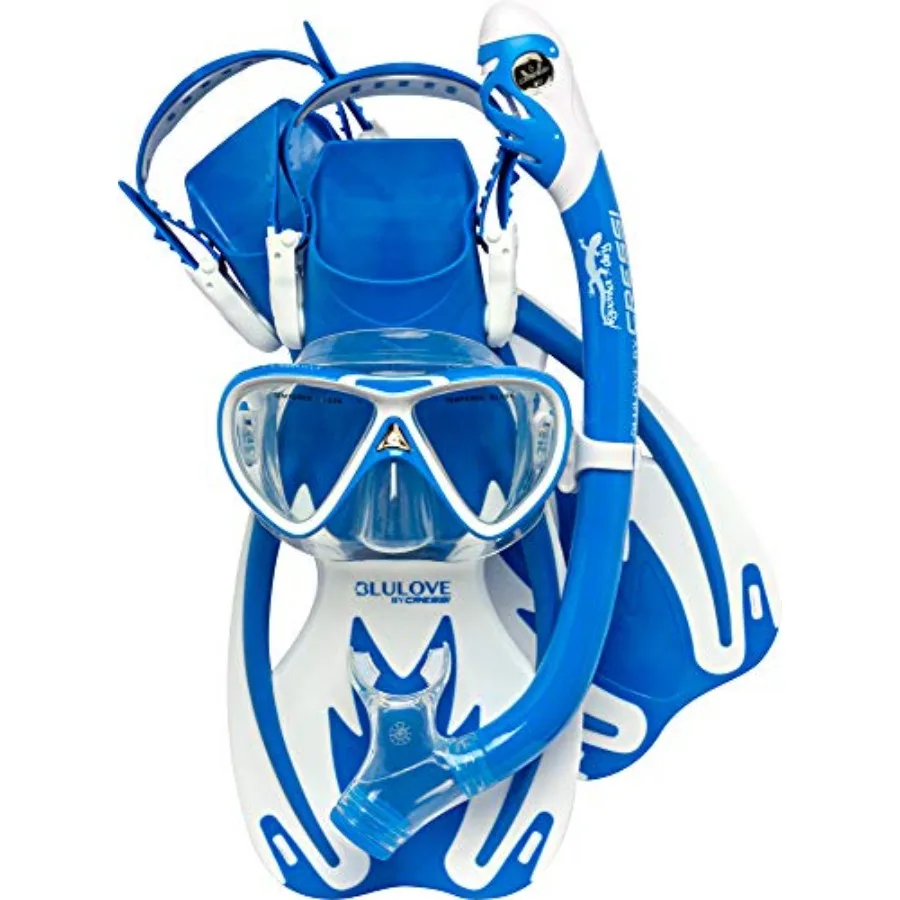 Junior snorkeling kit for ages 3-10: silicone mask, dry-top snorkel, adjustable fins, net bag lightweight, colorful, leak-proof
Junior snorkeling kit for ages 3-10: silicone mask, dry-top snorkel, adjustable fins, net bag lightweight, colorful, leak-proof