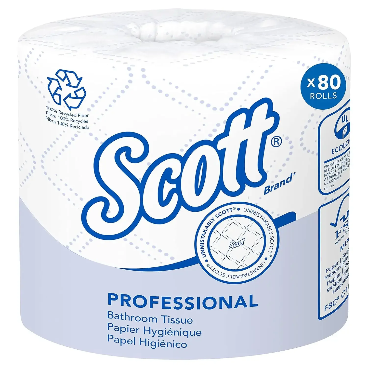 Professional 100% Recycled Fiber Standard Roll Bulk Toilet Paper (13217), 2-Ply, Elevated Design, White, Individually Wrapped
Professional 100% Recycled Fiber Standard Roll Bulk Toilet Paper (13217), 2-Ply, Elevated Design, White, Individually Wrapped
