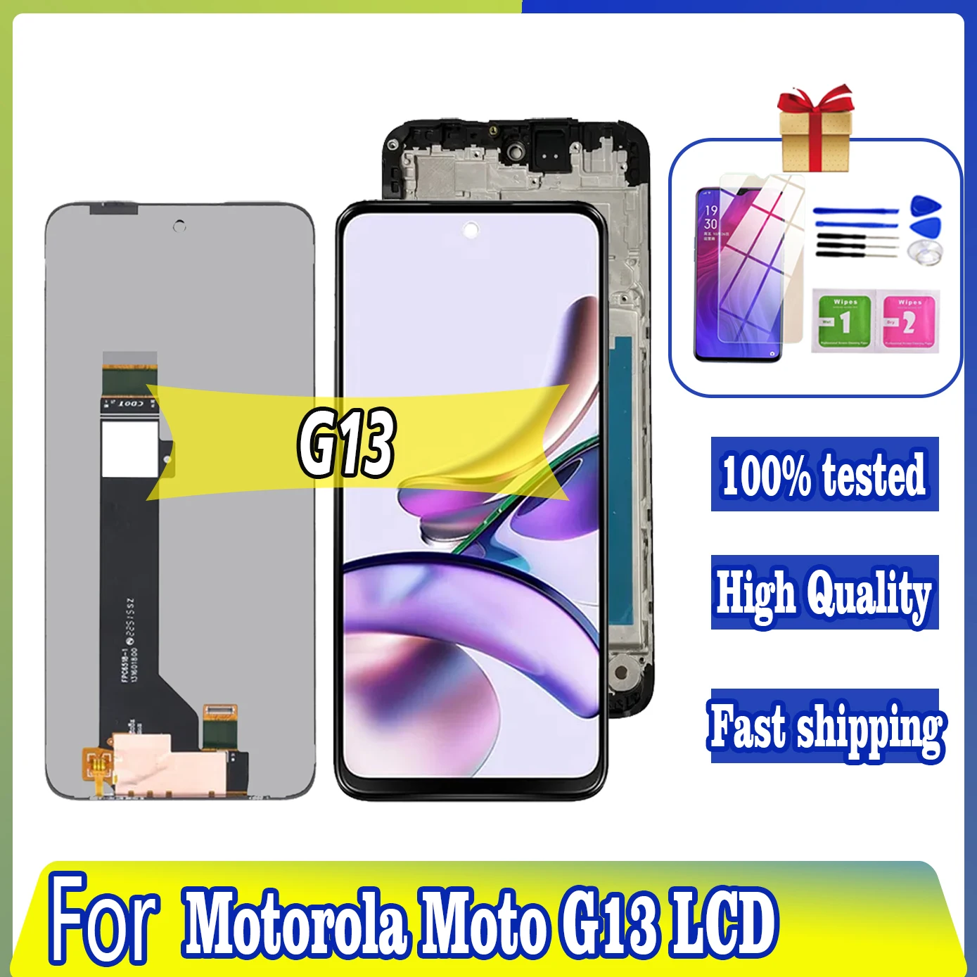 ЖК-дисплей 6,5 дюйма для Motorola Moto G13, дисплей для Moto G23, сменный сенсорный экран, дигитайзер в сборе, ремонт
ЖК-дисплей 6,5 дюйма для Motorola Moto G13, дисплей для Moto G23, сменный сенсорный экран, дигитайзер в сборе, ремонт