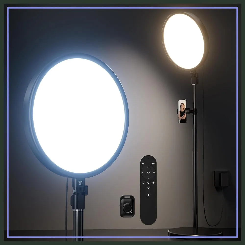 Large Ring Light with 79" Stand, 6500K Full-Screen Big Ring Light with Phone Holder, Selfie Light for Studio Video Photography, TikTok, YouTube Live Stream
Large Ring Light with 79" Stand, 6500K Full-Screen Big Ring Light with Phone Holder, Selfie Light for Studio Video Photography, TikTok, YouTube Live Stream