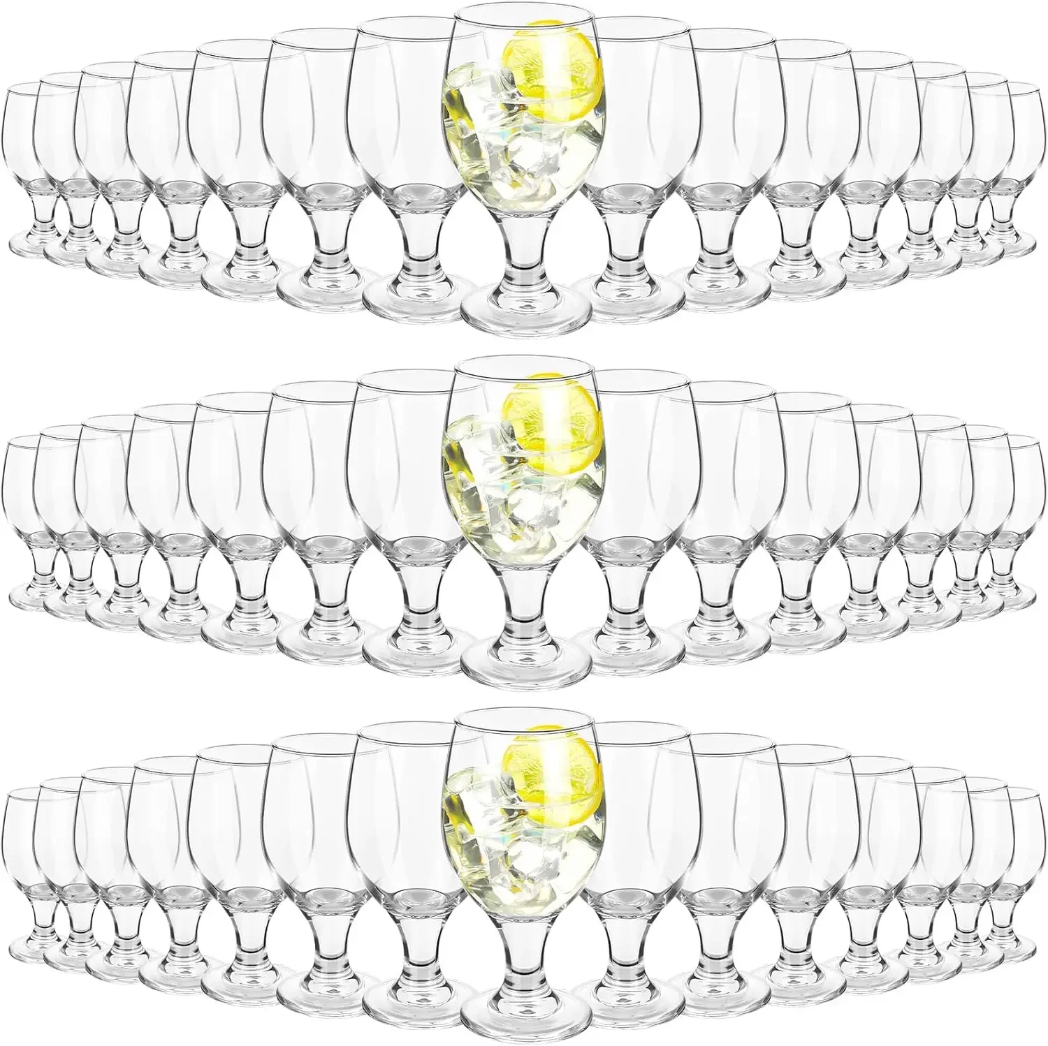 Set of 48 Clear Glasses 13.5 oz Water Goblet Glass Stemmed Water Glasses for Juice Wine Beer Tea Milk Cold Beverages Drinks
Set of 48 Clear Glasses 13.5 oz Water Goblet Glass Stemmed Water Glasses for Juice Wine Beer Tea Milk Cold Beverages Drinks