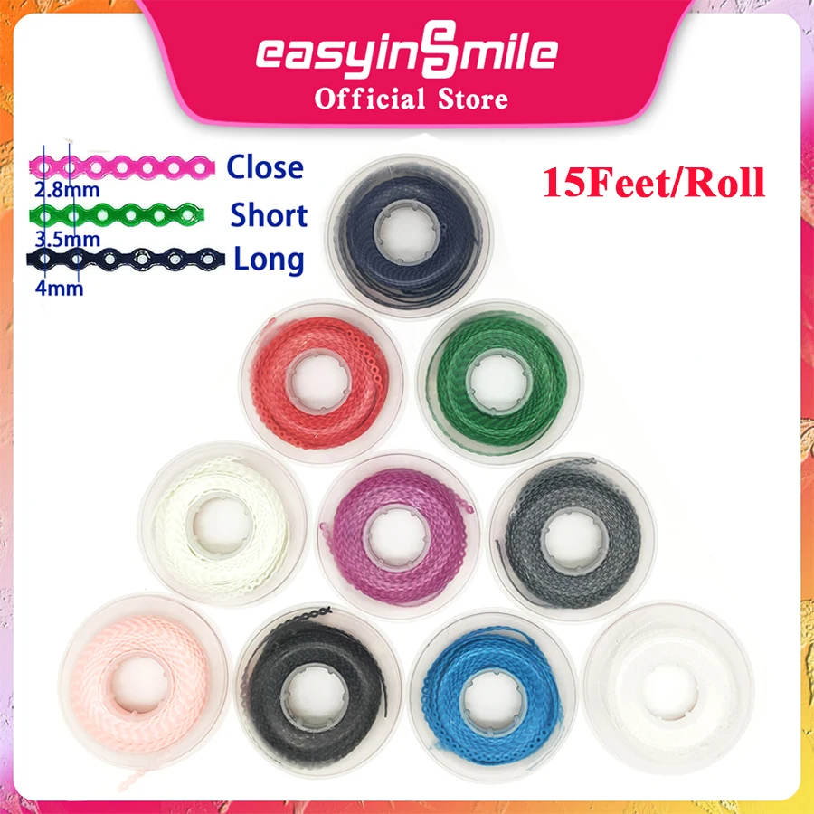 Easyinsmile Dental Material for Ortho Power Chain Super Elastic Rubber Band for Braces 15Feet/Roll
Easyinsmile Dental Material for Ortho Power Chain Super Elastic Rubber Band for Braces 15Feet/Roll