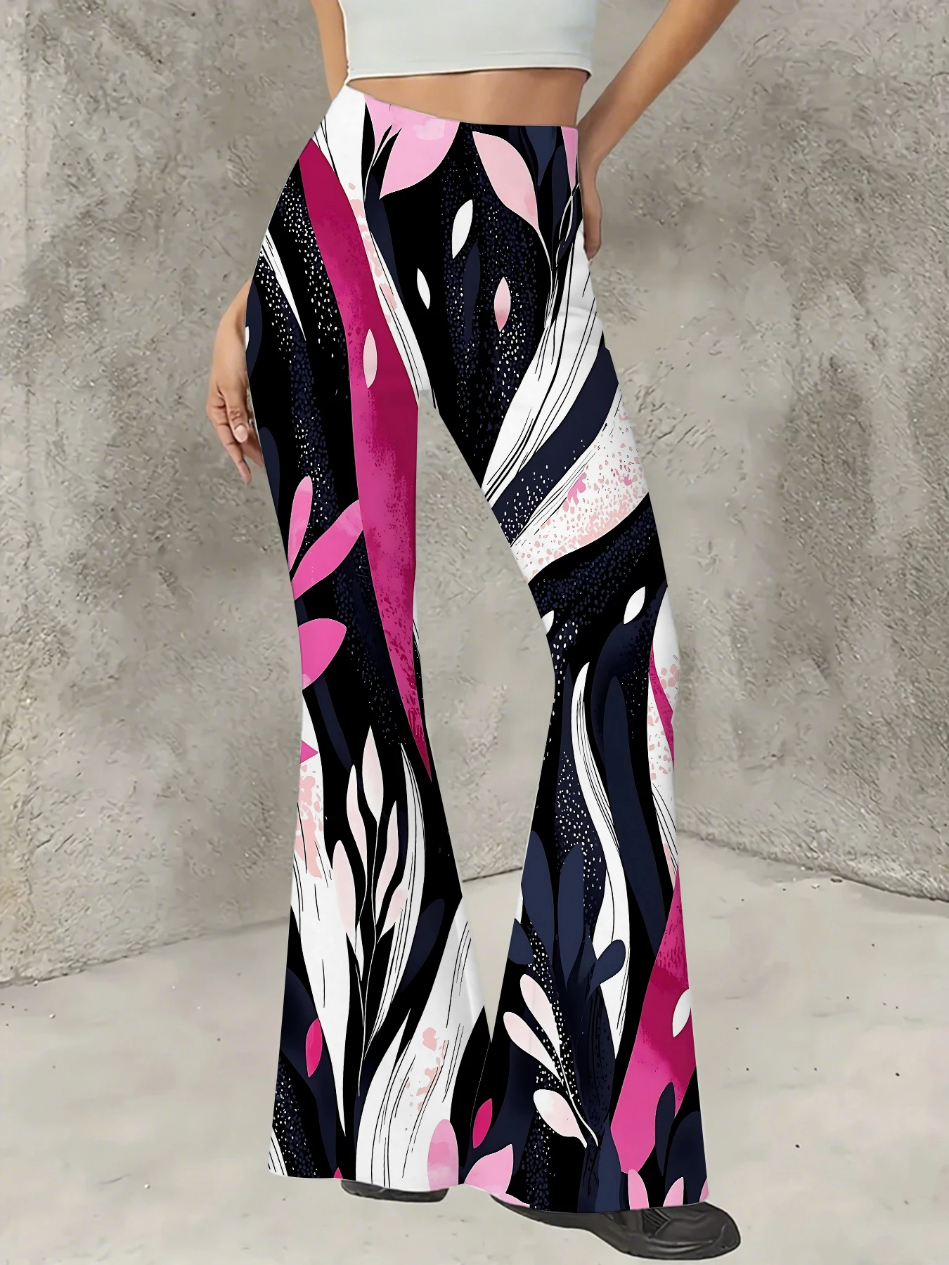 Y2K Graphic Print Flare Pants Women High Waist Knit Bell Bottom Trousers
Y2K Graphic Print Flare Pants Women High Waist Knit Bell Bottom Trousers