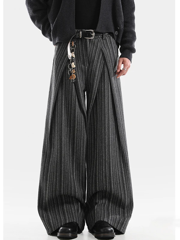 Мужские свободные брюки с широкими штанинами в американском стиле с полосатым дизайном, осенне-зимние, из полиэфирного волокна, прямые, длинные
Мужские свободные брюки с широкими штанинами в американском стиле с полосатым дизайном, осенне-зимние, из полиэфирного волокна, прямые, длинные