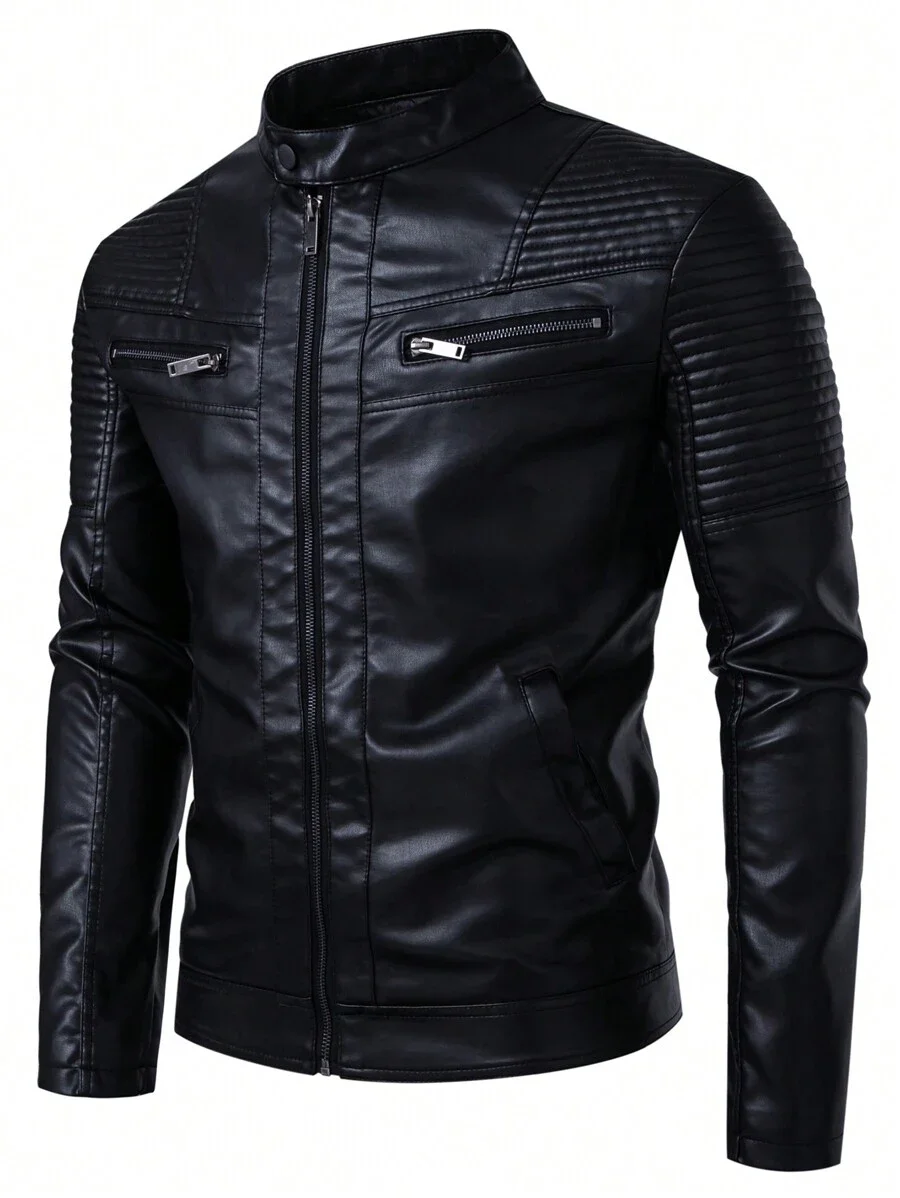 New Slim Fit Leather Jacket Men's Standing Collar Leather Jacket Men's Casual Leather Jacket High Quality Windbreaker Jackets
New Slim Fit Leather Jacket Men's Standing Collar Leather Jacket Men's Casual Leather Jacket High Quality Windbreaker Jackets