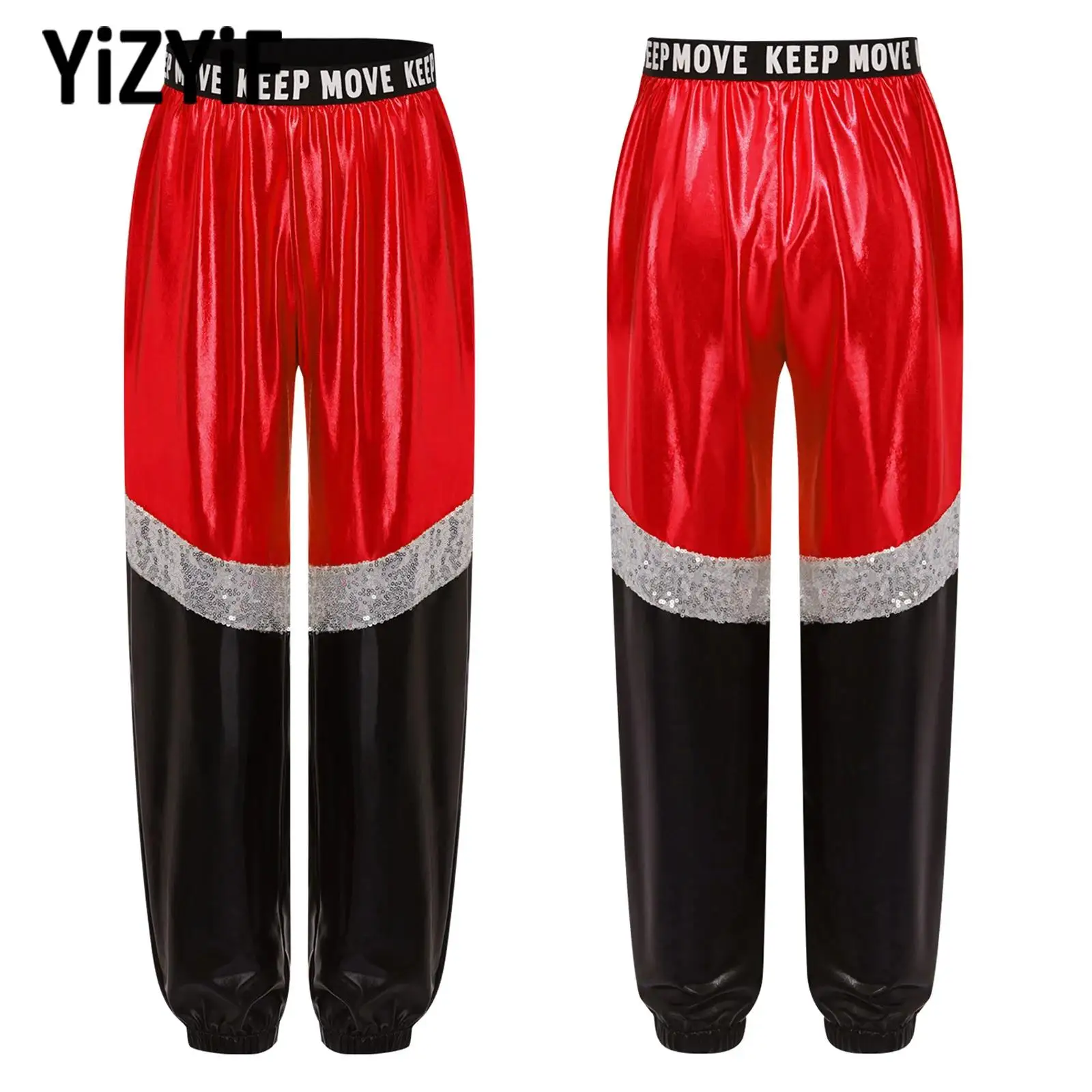 Girls Jazz Dance Stretchy Pants Athletic Sports Trousers Kids Sequins Metallic Casual Pants for Dance Class Performance Party
Girls Jazz Dance Stretchy Pants Athletic Sports Trousers Kids Sequins Metallic Casual Pants for Dance Class Performance Party