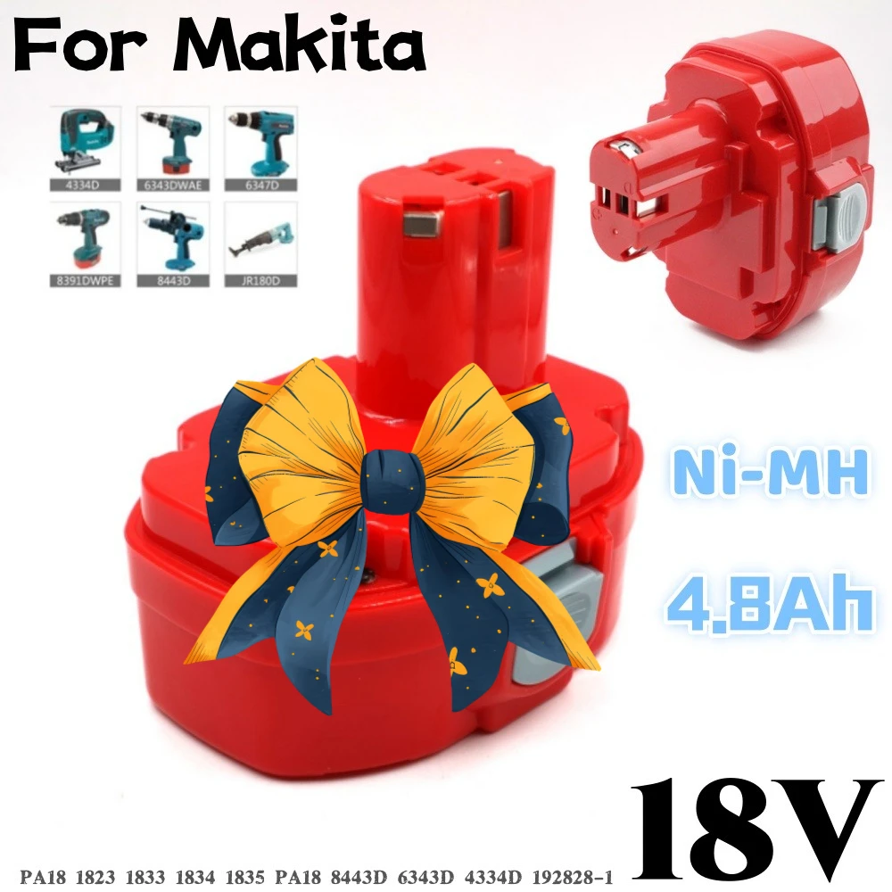 18V 4800mAh Ni MH Rechargeable Battery PA18 Suitable For Makita 1822 1822 1823 1833 Power Tools
18V 4800mAh Ni MH Rechargeable Battery PA18 Suitable For Makita 1822 1822 1823 1833 Power Tools