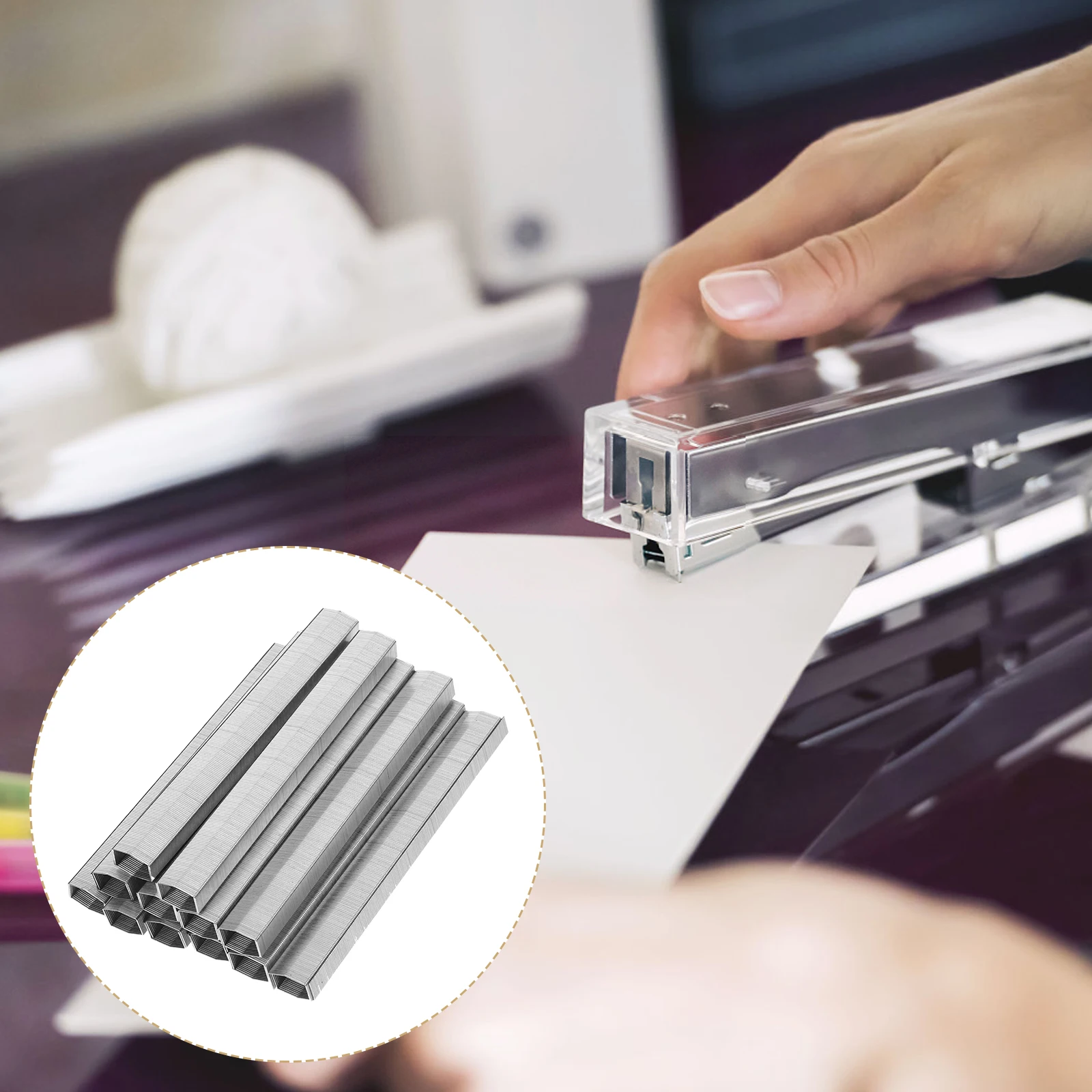 2 Boxes Stapler Staples Heavy Duty Office Household Refill Portable Multi-function Binder Refills Booklet Silver Compact Mini
2 Boxes Stapler Staples Heavy Duty Office Household Refill Portable Multi-function Binder Refills Booklet Silver Compact Mini