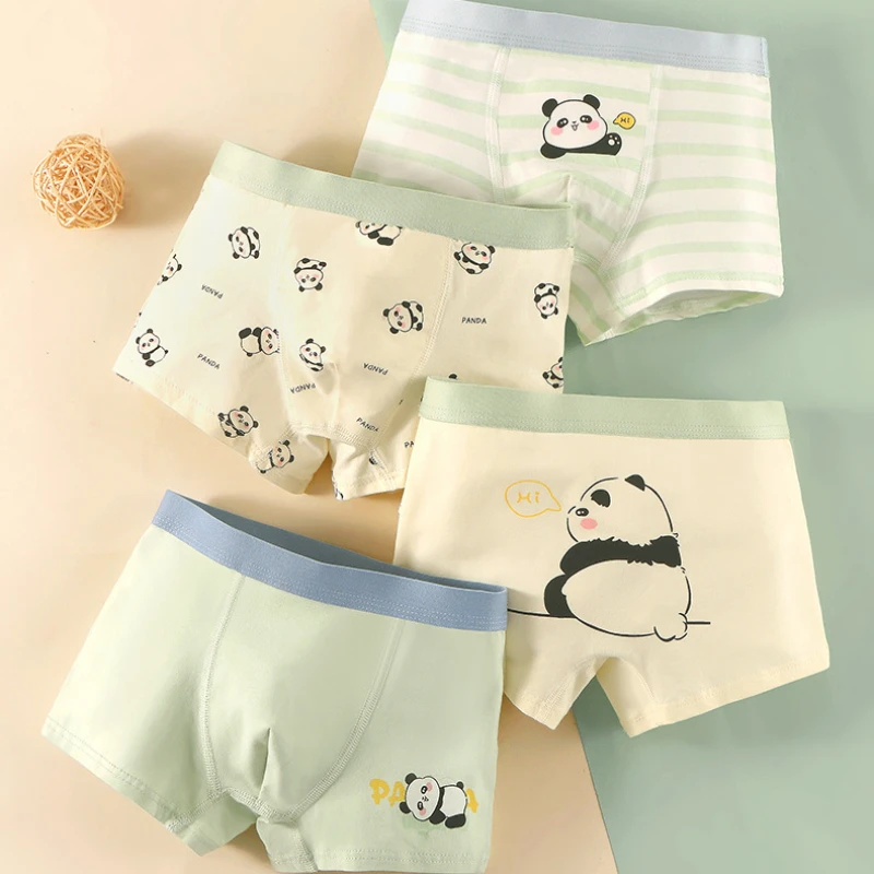 Boys Cotton Antibacterial Soft Panties 4PCS Kids Cute Panda Print Knickers Baby Thin Breathable Briefs 3+y Young Child Underwear
Boys Cotton Antibacterial Soft Panties 4PCS Kids Cute Panda Print Knickers Baby Thin Breathable Briefs 3+y Young Child Underwear
