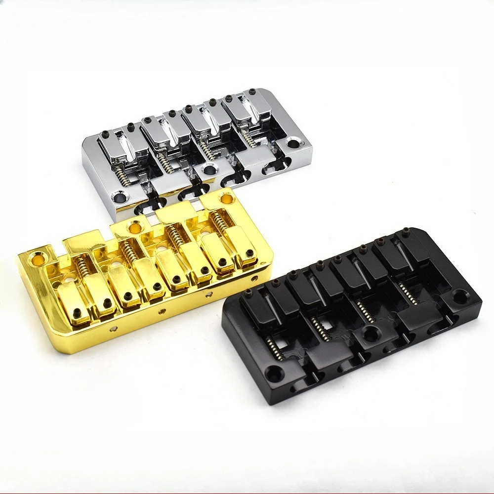 4-String Bass Bridge, String-Through Body with 19.5mm String Spacing, Replacement for Electric Bass Guitar
4-String Bass Bridge, String-Through Body with 19.5mm String Spacing, Replacement for Electric Bass Guitar