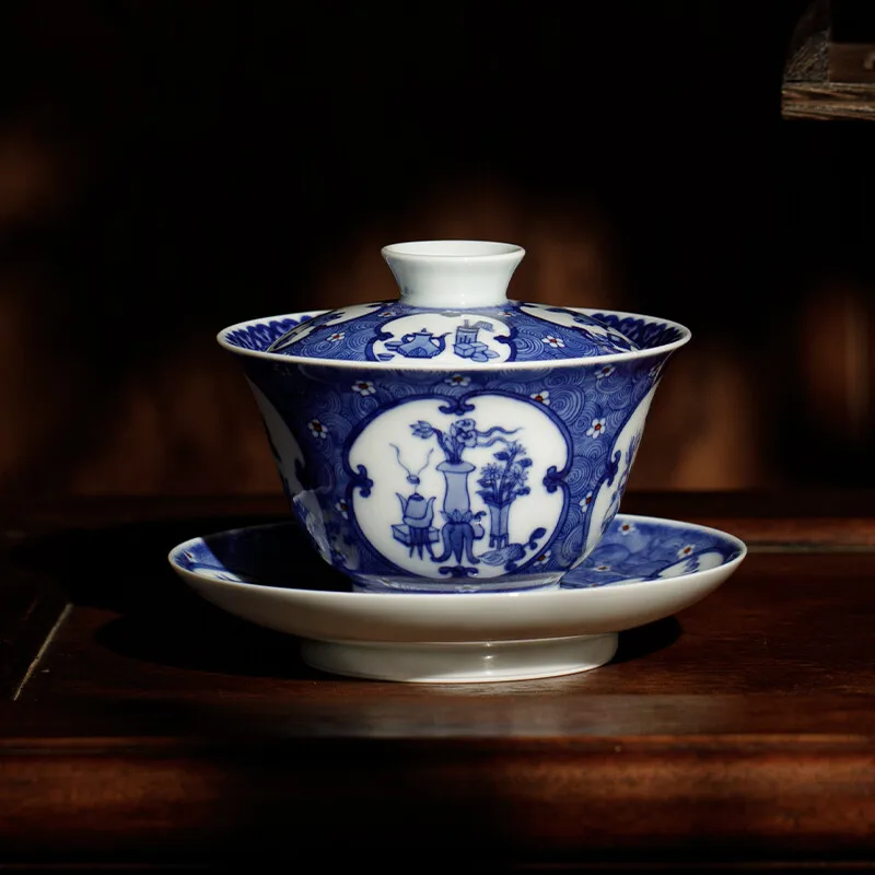 Guanfu Museum Recommended Guanfu Blue and White Hand Drawn Series-Bogu Tureen Hand-Drawn Blank Hand Painted Blue and White Antiq
Guanfu Museum Recommended Guanfu Blue and White Hand Drawn Series-Bogu Tureen Hand-Drawn Blank Hand Painted Blue and White Antiq
