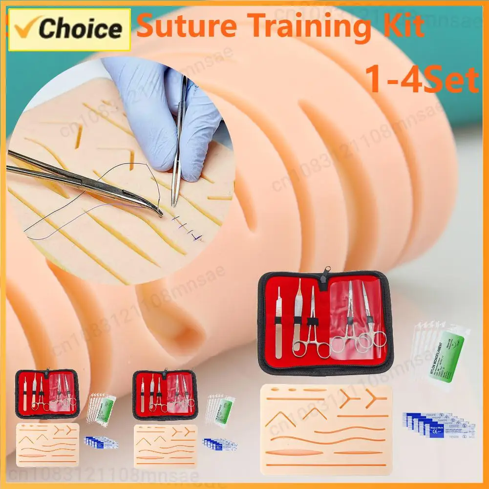 4/3/2/1Set Medical Students Suture Practice Kit Surgical Training with Skin Pad Model Tool Set Educational Teaching Equipment
4/3/2/1Set Medical Students Suture Practice Kit Surgical Training with Skin Pad Model Tool Set Educational Teaching Equipment