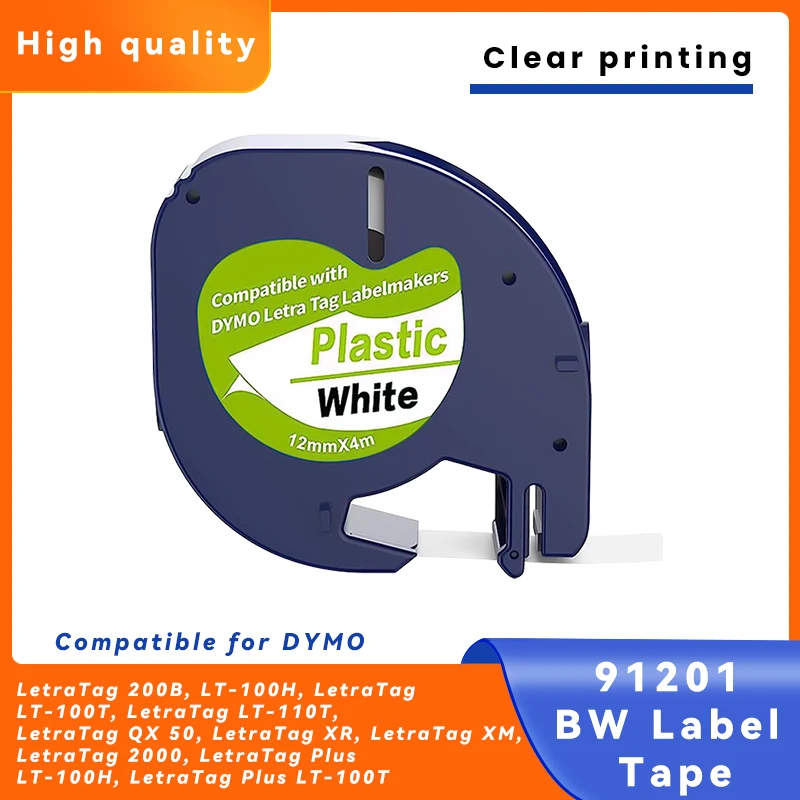 Dymo LetraTag лента для изготовления этикеток, совместимая многоцветная пластиковая лента для этикеток 12 мм, 10/20/30/50 шт. 91331 91201 для LT100H LT-100T
Dymo LetraTag лента для изготовления этикеток, совместимая многоцветная пластиковая лента для этикеток 12 мм, 10/20/30/50 шт. 91331 91201 для LT100H LT-100T