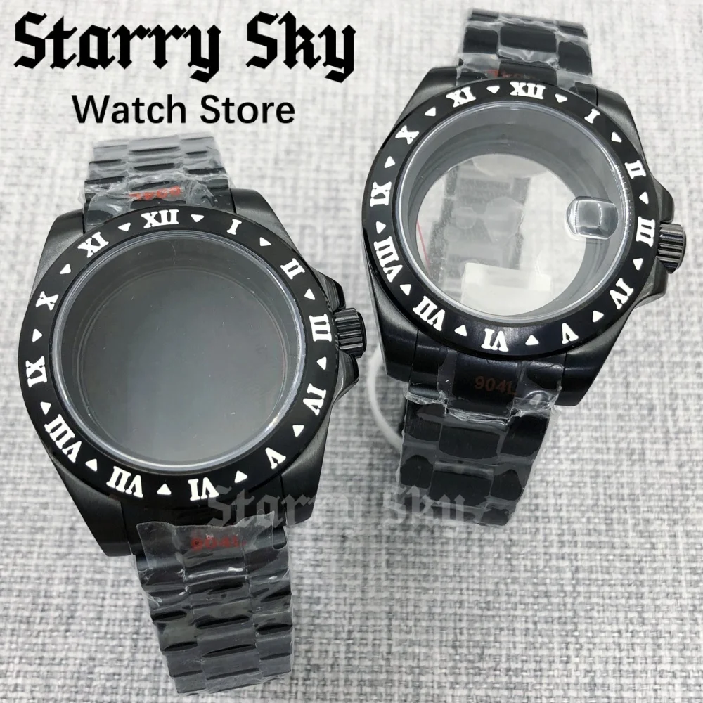 Starry Sky 40mm Roman Number Watch Bezel Sapphire Glass Black Watch Case With Watch Strap Suitable For NH35A/ETA PT5000 Movement
Starry Sky 40mm Roman Number Watch Bezel Sapphire Glass Black Watch Case With Watch Strap Suitable For NH35A/ETA PT5000 Movement
