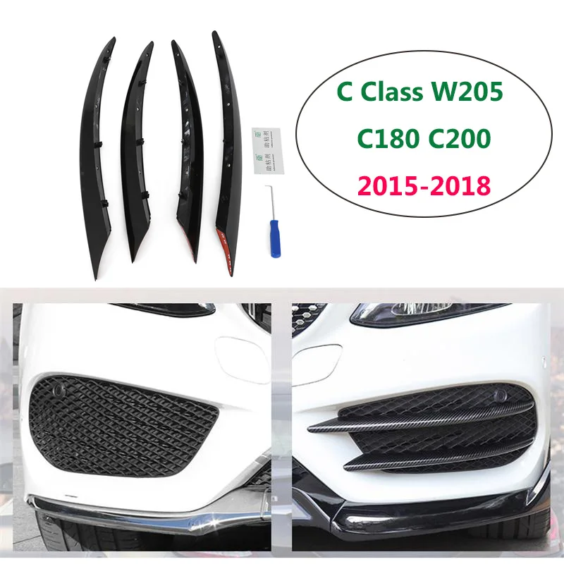 15- 18 For Mercedes Benz C Class W205 C180 C200 C250 C260 C300 4PCS Car Front Fog Lamp Grill Grille Decorative Covers Stickers
15- 18 For Mercedes Benz C Class W205 C180 C200 C250 C260 C300 4PCS Car Front Fog Lamp Grill Grille Decorative Covers Stickers