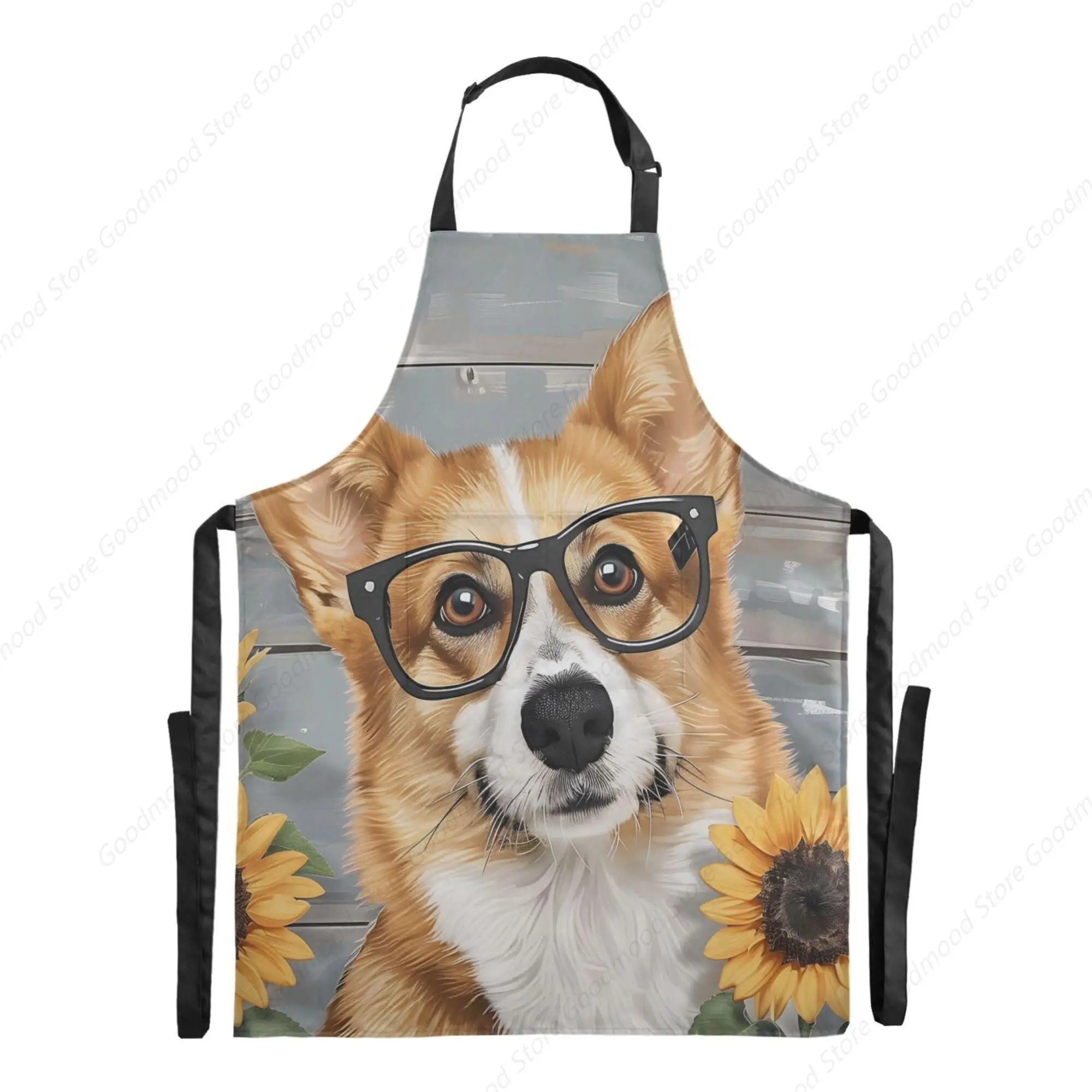 Kitchen Apron Cute Corgi with Black Glasses Aprons for Women Men with Pockets, Adjustable Cooking Chef Aprons,Cute Funny Aprons
Kitchen Apron Cute Corgi with Black Glasses Aprons for Women Men with Pockets, Adjustable Cooking Chef Aprons,Cute Funny Aprons