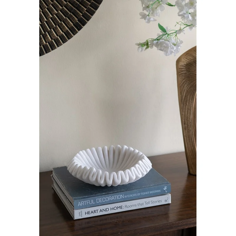 Wavy Sand and Resin Bowl, Textured White Finish
Wavy Sand and Resin Bowl, Textured White Finish