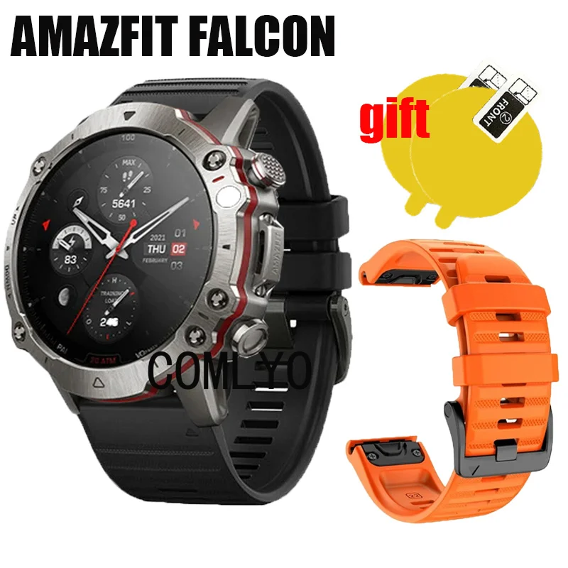 Ремешок для часов 3 в 1, силиконовый быстросъемный браслет для AMAZFIT FALCON, протектор экрана
Ремешок для часов 3 в 1, силиконовый быстросъемный браслет для AMAZFIT FALCON, протектор экрана