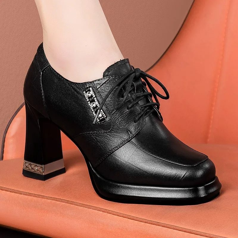 High Quality Thick Soled Thick Heels Lace-up Waterproof Platform Fashion All-match Comfortable Non-slip Breathable Women's Shoes
High Quality Thick Soled Thick Heels Lace-up Waterproof Platform Fashion All-match Comfortable Non-slip Breathable Women's Shoes