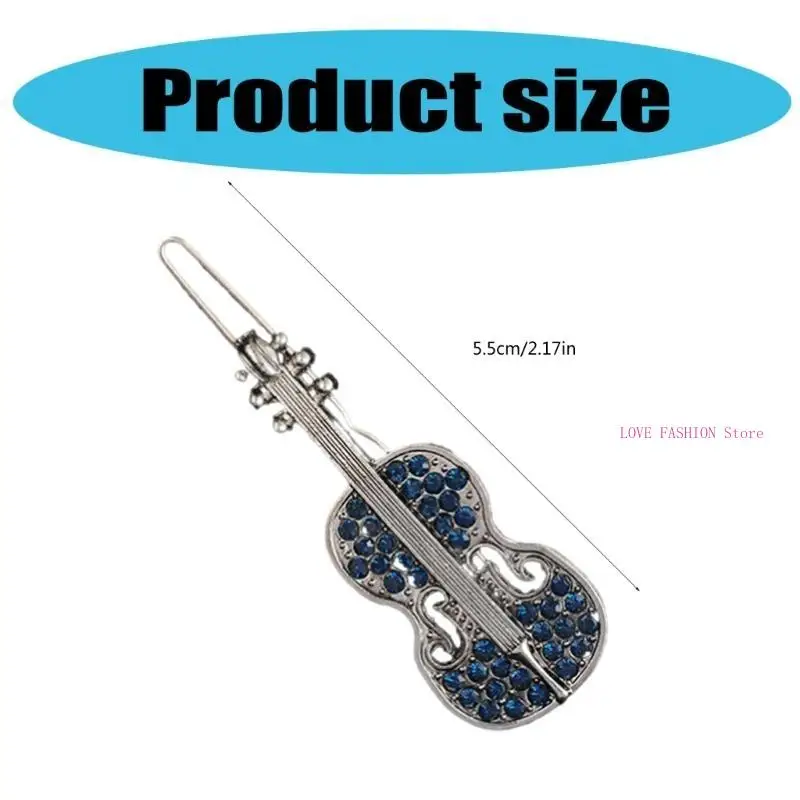 Rhinestones Decoration Hairpin Stylish Violin Hair Clip Children Hairclip for Office and Home Use Y166
Rhinestones Decoration Hairpin Stylish Violin Hair Clip Children Hairclip for Office and Home Use Y166