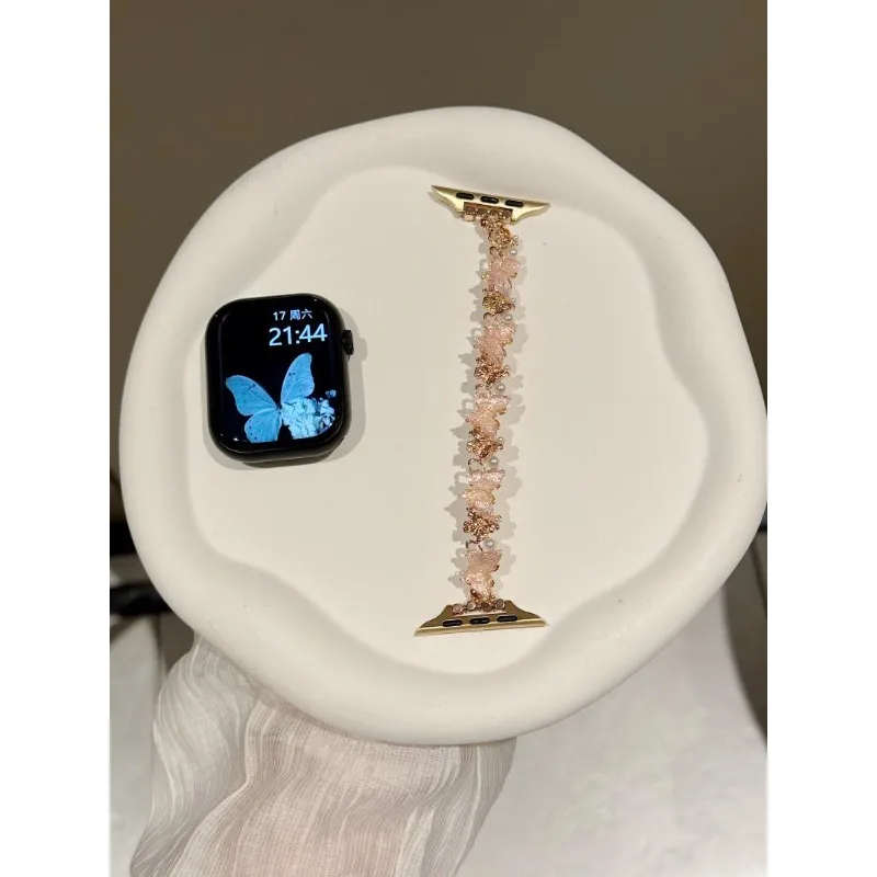 Усовершенствованный ремешок для iWatch с бабочкой и хрустальными бусинами 38 мм, 40 мм, 41 мм, 42 мм, 44 мм, 45 мм, 49 мм, модный ремешок ручной работы
Усовершенствованный ремешок для iWatch с бабочкой и хрустальными бусинами 38 мм, 40 мм, 41 мм, 42 мм, 44 мм, 45 мм, 49 мм, модный ремешок ручной работы
