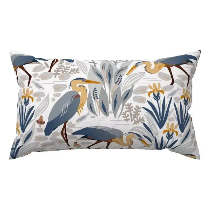 Bird Lumbar Pillow Cover - Orange Fish Gray Pond Iris Lake Heron Wildlife Rectangle Accent Throw Pillow Cover - Fishing Heron And Irises
Bird Lumbar Pillow Cover - Orange Fish Gray Pond Iris Lake Heron Wildlife Rectangle Accent Throw Pillow Cover - Fishing Heron And Irises