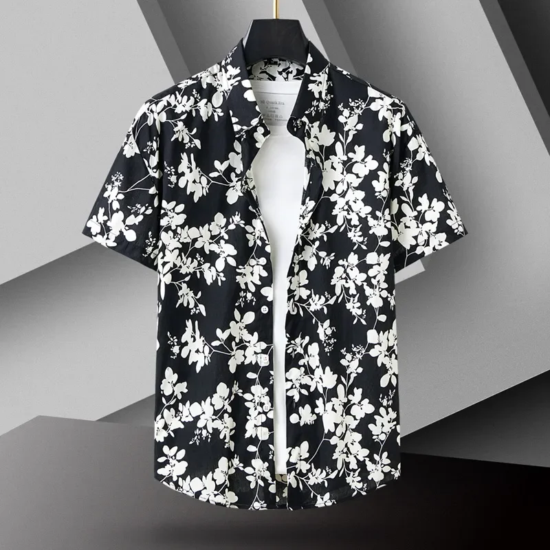 Men's Floral Print Cotton Short Sleeve Shirt Casual Loose Button Down Summer Tops
Men's Floral Print Cotton Short Sleeve Shirt Casual Loose Button Down Summer Tops