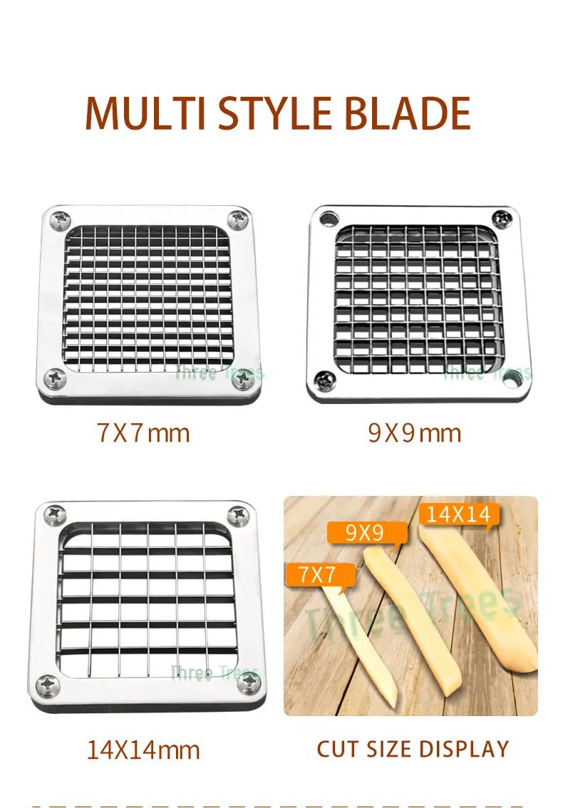 Factory Outlet Stainless Steel French Fry Potato Cutter Manual Potato Cutter Machine French Fries Machine 
Factory Outlet Stainless Steel French Fry Potato Cutter Manual Potato Cutter Machine French Fries Machine