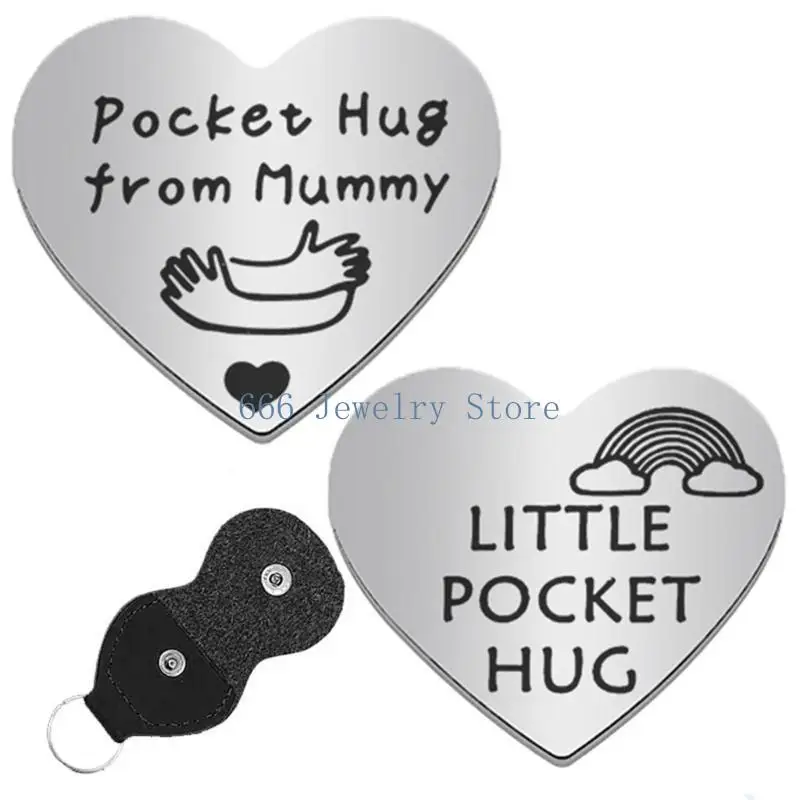 F2TD PU Cover Heart Keychain Stainless Steel Little Pocket Hug from Mummy Keyring Inspirational Engraving Blessing Gift
F2TD PU Cover Heart Keychain Stainless Steel Little Pocket Hug from Mummy Keyring Inspirational Engraving Blessing Gift
