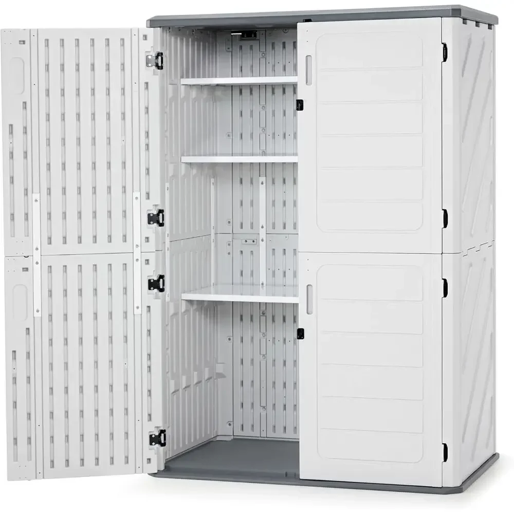 rout 50 Cu.t Plastic Outdoor Storage Cabinet with Shelves, 4.3 x 2.5 t Waterproo Resin Outdoor Storage Shed with loor, Lockable
rout 50 Cu.t Plastic Outdoor Storage Cabinet with Shelves, 4.3 x 2.5 t Waterproo Resin Outdoor Storage Shed with loor, Lockable