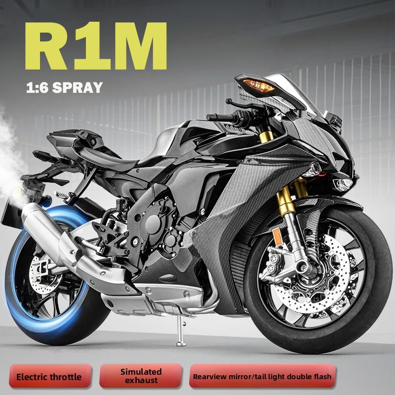 Spray 1:6 for Yamaha R1M Alloy Motorcycle Model Diecast Metal Super Motorbike Toy Collection Ornaments Holiday Present Boyfriend
Spray 1:6 for Yamaha R1M Alloy Motorcycle Model Diecast Metal Super Motorbike Toy Collection Ornaments Holiday Present Boyfriend