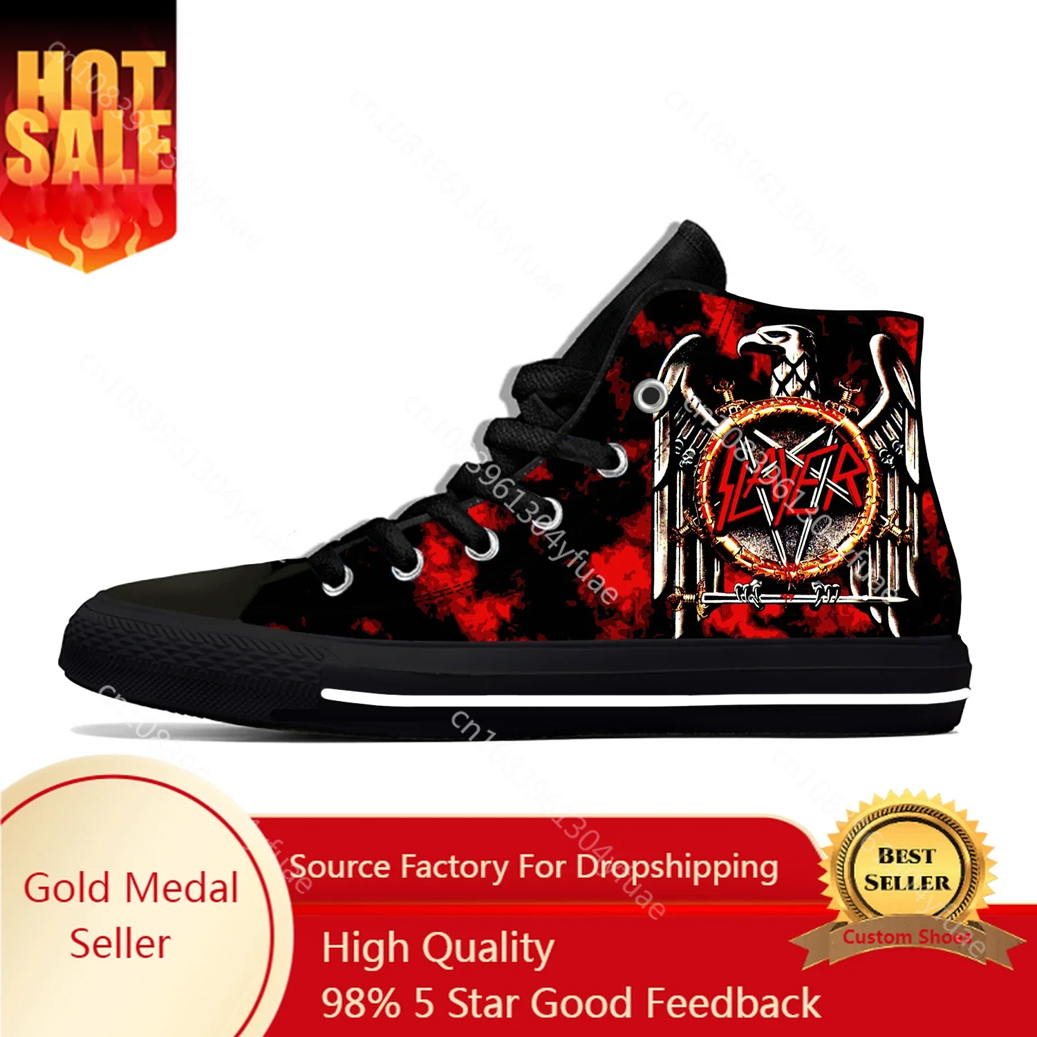 Slayer Heavy Metal Rock Band Horror Scary Fashion Casual Cloth Shoes High Top Lightweight Breathable 3D Print Men Women Sneakers
Slayer Heavy Metal Rock Band Horror Scary Fashion Casual Cloth Shoes High Top Lightweight Breathable 3D Print Men Women Sneakers