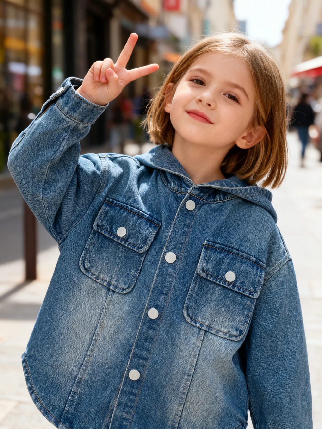 YMGN Kids Light Blue Washed Denim Hooded Jacket, Button Down Double Pocket Casual Coat For Boys And Girls
YMGN Kids Light Blue Washed Denim Hooded Jacket, Button Down Double Pocket Casual Coat For Boys And Girls