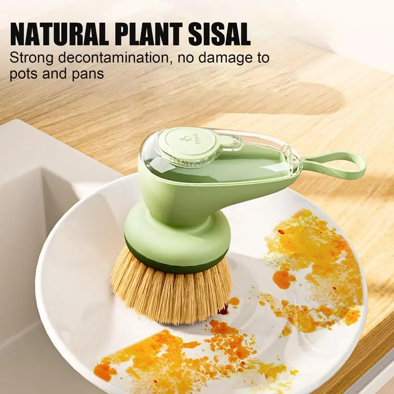 Dishwashing sponge brush with soap dispenser Refillable pot dishwashing brush Efficient cleaning tool for home kitchen
Dishwashing sponge brush with soap dispenser Refillable pot dishwashing brush Efficient cleaning tool for home kitchen