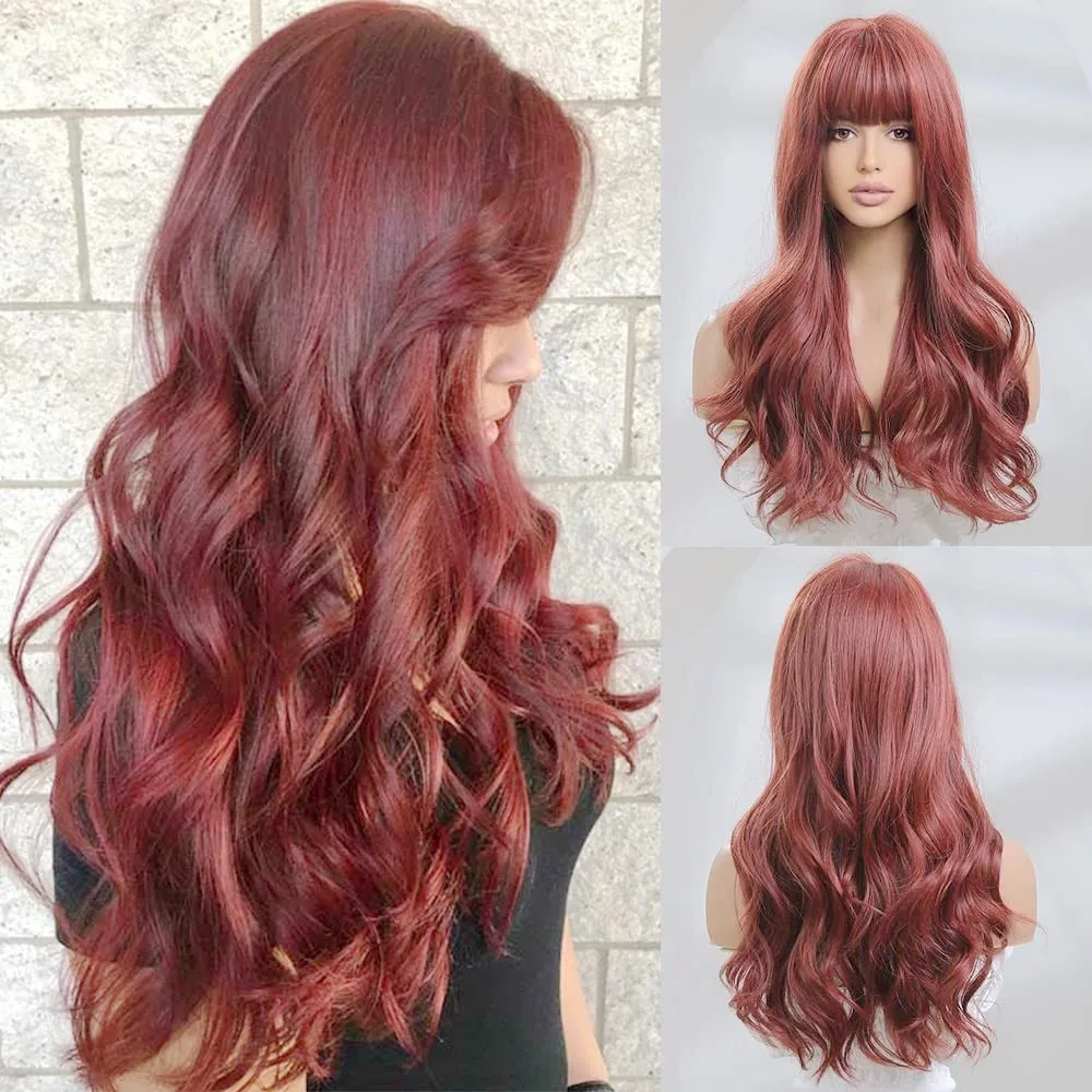 Long Wavy Wigs, Burgundy Red Curly Wigs for Women, Natural Looking Synthetic ...
Long Wavy Wigs, Burgundy Red Curly Wigs for Women, Natural Looking Synthetic ...