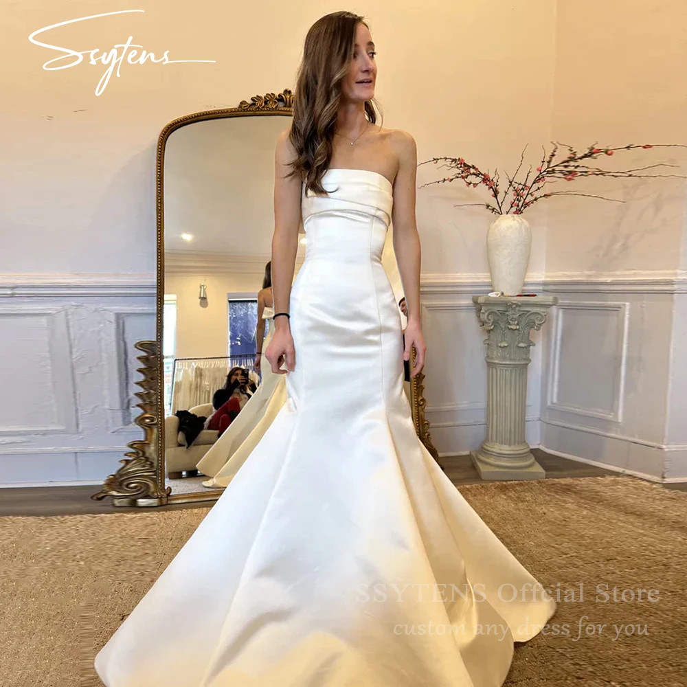 SSYTENS Elegant Mermaid Wedding Dresses Strapless Princess Bridal Dress Engagement Floor Length White Bride Gowns Customized
SSYTENS Elegant Mermaid Wedding Dresses Strapless Princess Bridal Dress Engagement Floor Length White Bride Gowns Customized