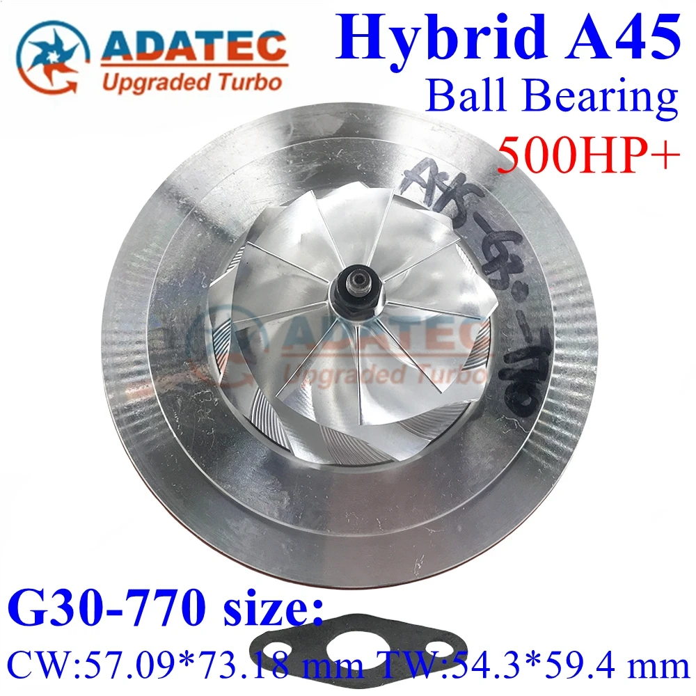 Upgrade A45 Ball Bearing Turbo CHRA 500HP G30-770 Size 18559700009 18559900010 Turbo Cartridge for MERCEDES CLA CLA 45 & AMG 201
Upgrade A45 Ball Bearing Turbo CHRA 500HP G30-770 Size 18559700009 18559900010 Turbo Cartridge for MERCEDES CLA CLA 45 & AMG 201
